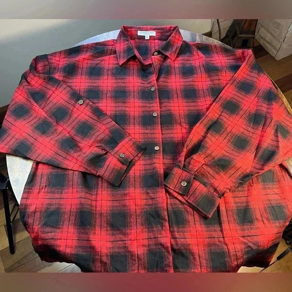 CHICSOUL | ladies plus size flannel shirt. Size: 2X - Picture 4 of 14